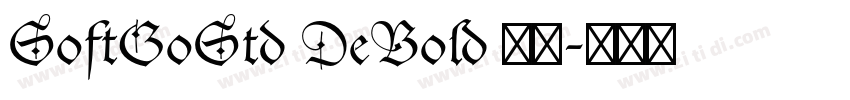SoftGoStd DeBold 字体字体转换